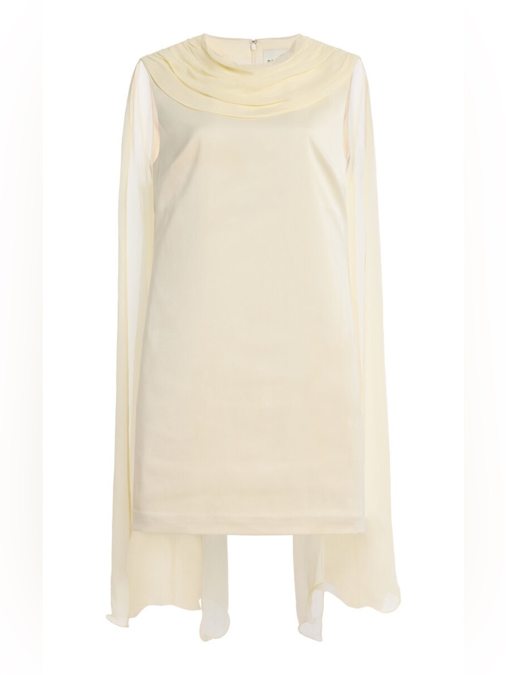 POSSE - Cream Solene Mini Dress with Draped Neck - Picture 9 of 10